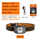 LANTERNA DE CABEÇA RECARREGÁVEL