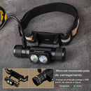 Lanterna de Cabeça Leve com Luz Branca Brilhante + Vermelho 660nm