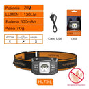 LANTERNA DE CABEÇA RECARREGÁVEL